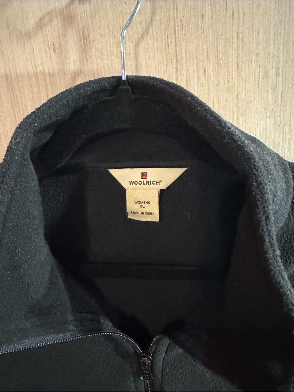 Women’s Woolrich Cotton Black Full-Zip Fleece Vest Size XL - Picture 2 of 3